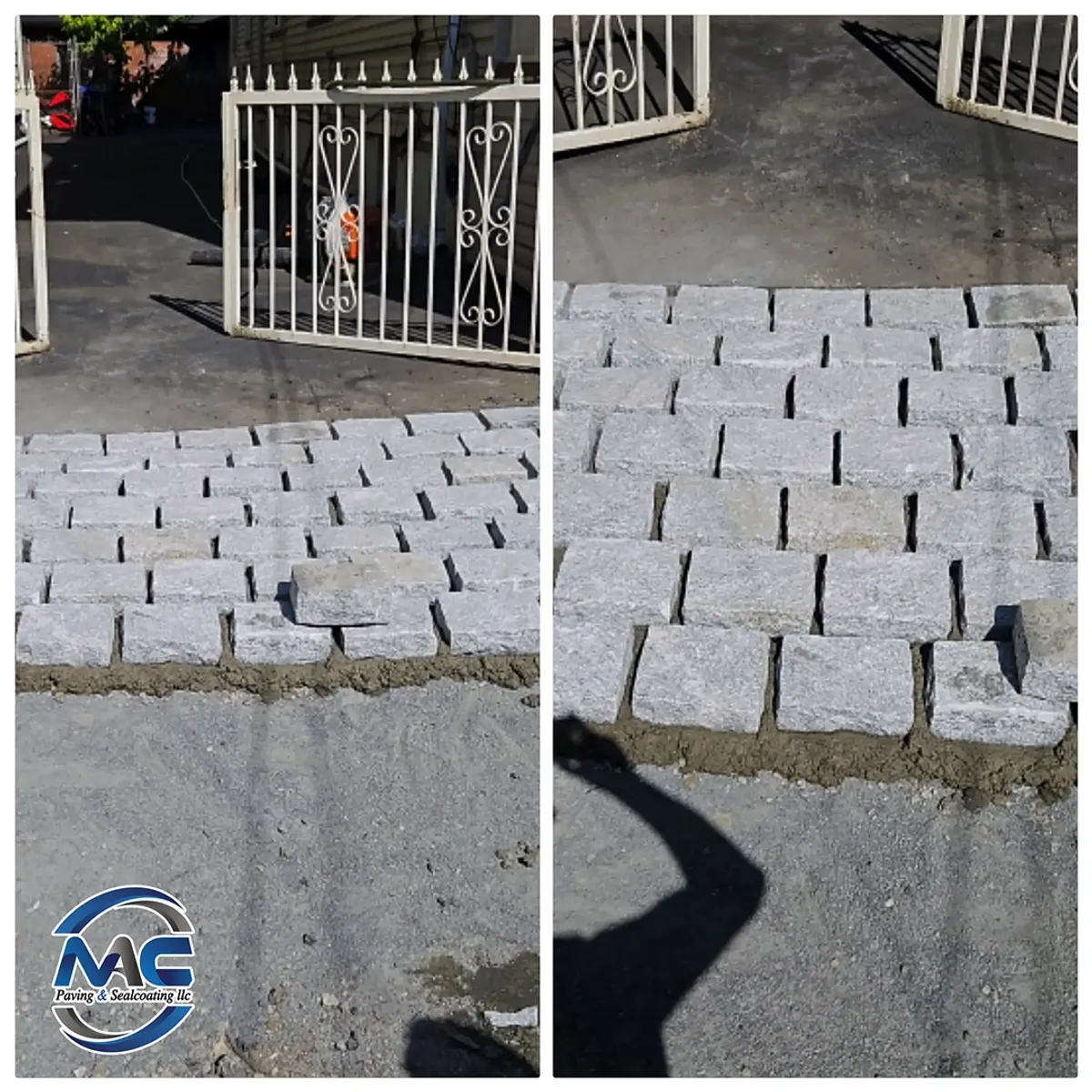 Belgium Block Installation in NJ | Decorative Stone Borders - Close-Up - MAC Paving and Sealcoating