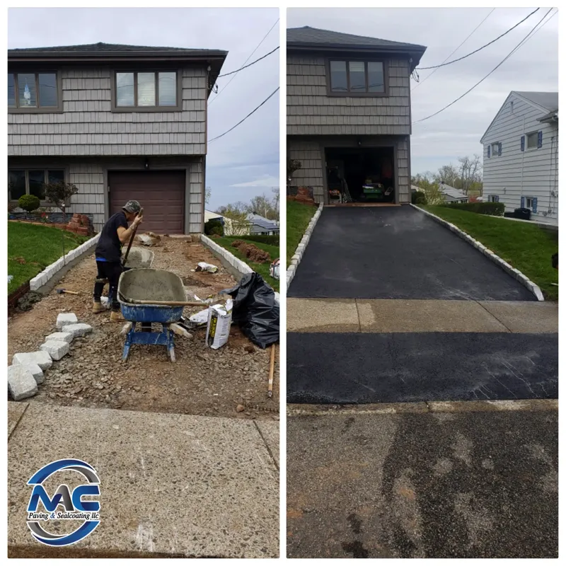 Belgium Block Installation in NJ | Decorative Stone Borders - Work in Progress - MAC Paving and Sealcoating