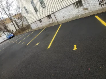 Fresh parking-lot striping in Middlesex County NJ